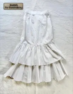 SNIDEL Sustinabilityマーメイドライン　レイヤードスカート　0