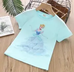【新品タグ付き】キッズ シンデレラ Tシャツ 140 ブルー