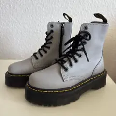 23.5cm Dr.Martens JADON 厚底 ８ホールブーツ グレー