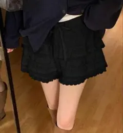 SHEIN フリル付きスカート ショーツ インパン付き