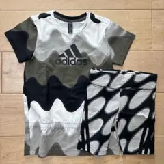 adidas カモフラージュ Tシャツ&ショートパンツセット 120 マリメッコ