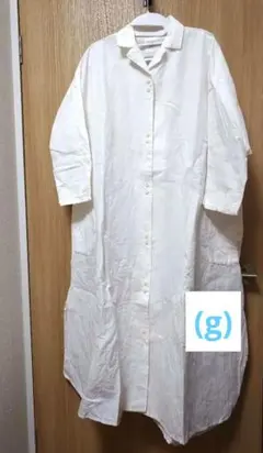（g）グラム　シワ加工 コットンリネンシャツワンピース　Gauze#