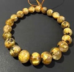 太陽放射ゴールドルチルクォーツ バングル 18mm幅・厚み6mm 内径18cm