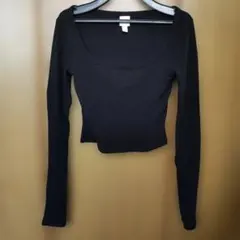 H&M 黒 長袖トップス XS