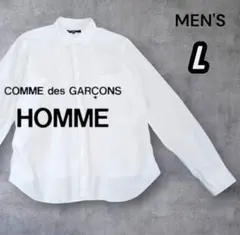 コムデギャルソンオム 丸襟 バックベルト MEN'Sシャツ 白のサムネイル