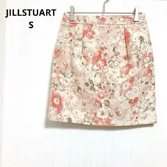 ジルスチュアート　ミニスカート 花柄 春コーデ フェミニン ハリ感 お呼ばれ