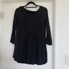 uniqloブラック 7分袖 チュニック