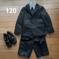 【OLIVER HOUSE】黒フォーマルスーツ5点セット（120㎝）＋ローファー