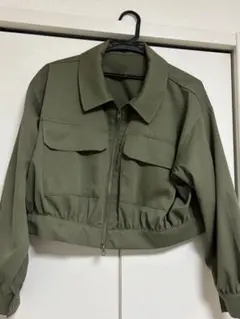オリーブ クロップドジャケットのサムネイル