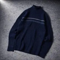 【90sオーストラリア製】タートルネック　ビンテージ　コットンニットセーターのサムネイル