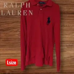 Ralph Lauren レッド ポロ M　メンズ　ラルフローレン　ビッグポニー
