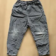 GU キッズシェフパンツ　ストライプ柄 120