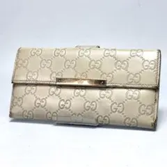 535 GUCCI GGロゴ グッチシマ Wホック 折り財布 ロングウォレットのサムネイル