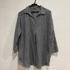 anyFAM チェック柄 リネンシャツ　Fサイズのサムネイル