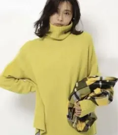 美品バンヤードストーム カシミヤ混　アクアニット　サイズ0