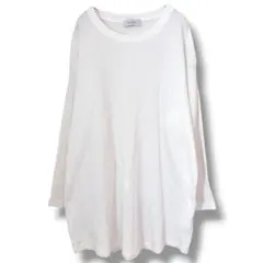 プラスワン ワッフル ロンT 長袖 Tシャツ L ホワイト 白 サーマルのサムネイル