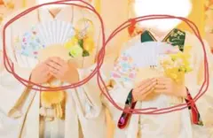 扇子プロップス　和婚　前撮り　フォトアイテム　ウエディング　結婚式