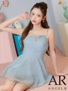 ANGELR ブルー ミニドレス Sサイズ