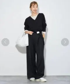 Hight Waist Tuck パンツ