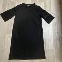 PART 2 黒のひざ丈ワンピース L