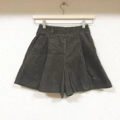 GU　ブラウン　 コーデュロイ ハイウエスト ショートパンツ 　サイズXS