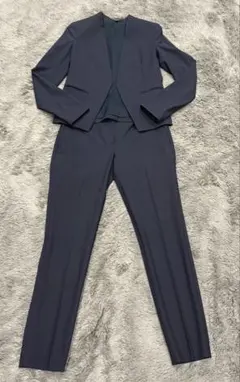 【美品】　セオリー　LANAI　TAILOR　パンツスーツ　ノーカラー　グレー 美品】 セオリー LANAI TAILOR パンツスーツ ノーカラー グレー