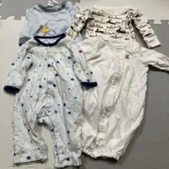 ミキハウス　H&M ロンパース4点セット 60センチ　新生児用