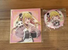【推しの子】　星野ルビー　パンダキャラクター 　缶バッジ　イラスト色紙セット