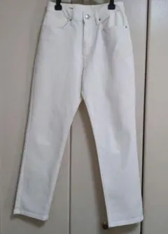 無印良品　縦横ストレッチデニムパンツ24（61cm）ホワイト
