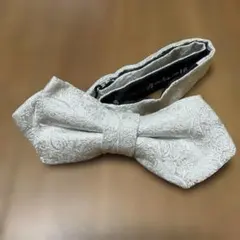 FAIRFAX 蝶ネクタイ ペイズリー柄 シルバー