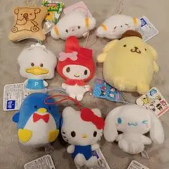 ハローキティ・ペンギン・マイメロディ ぬいぐるみ9個セット
