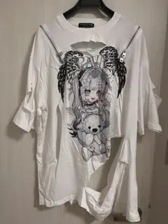 TRAVAS TOKYO/トラバス トーキョー』ダメージ切替ラグランTシャツ