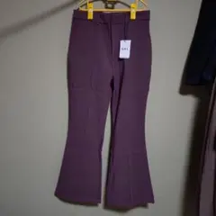 GRL フロントタックフレアパンツ パープル　L k8360t