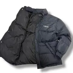 Bear USA★定番 ワンポイント 刺繍ロゴ ダウンジャケット M 裏地総柄