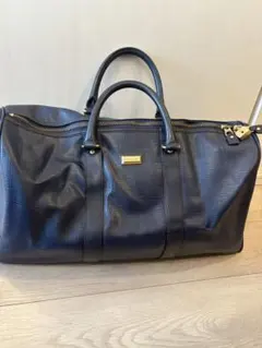 【Marie Claire】ネイビー ボストンバッグ ネイビーレザー