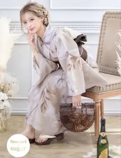 sugar バイカラー 浴衣 帯セット 薔薇柄 - メルカリ