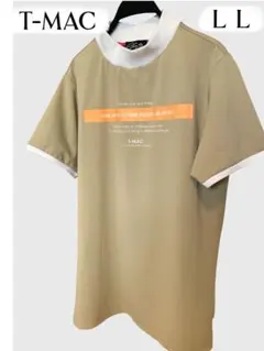T-MAC ベージュ ゴルフ　tシャツ　ポロシャツ　USA LL 大きいのサムネイル