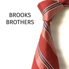 ブルックスブラザーズ　ネクタイ　レジメンタルストライプ　レッド系