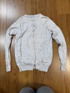 John Smedley/ライトグレー/カーディガン/M