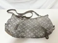 russet ラシット ショルダーバッグ モノグラム ナイロン レザー グレー系