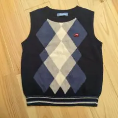 familiar　アーガイル柄ニットベスト