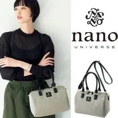 nano universe ロゴ エンブレム 2way ミニボストンバッグ