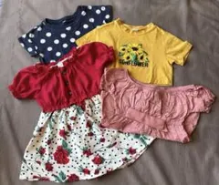 ベビー服 Tシャツ ワンピース 4点セットのサムネイル