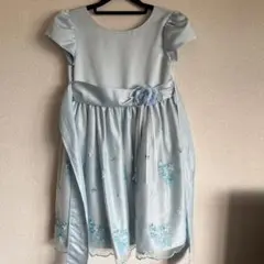 MOTHER WAYS 水色 フラワー装飾ドレス