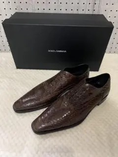 DOLCE＆GABBANA パイソン ドレスシューズブラウン 6ハーフのサムネイル