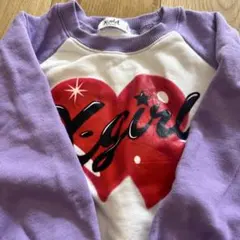 x-girl ハートプリント トレーナー