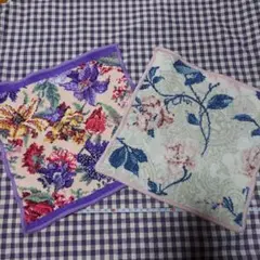 FEILER 大判タオルハンカチ バラ花柄2枚セット① used