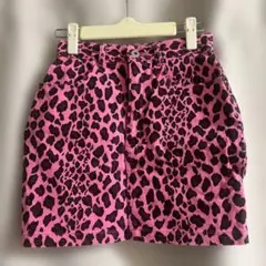 ギャル ヒョウ柄スカート y2k