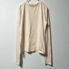 BEAMS 長袖カットソー コットン100％ ロンT シンプル ピンクベージュ