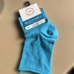 BLEUFORET アンクルソックス 36/38 ブルーのサムネイル